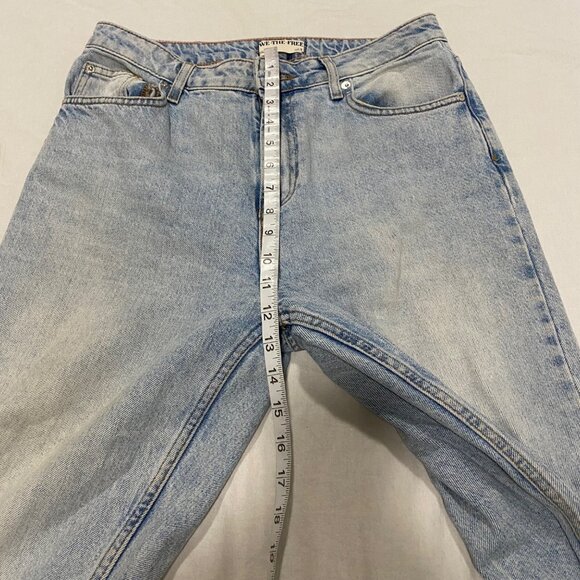 Free People We the Free Pacifica‎ Straight Leg Jean in Light Blue Size 29 - Picture 7 of 8